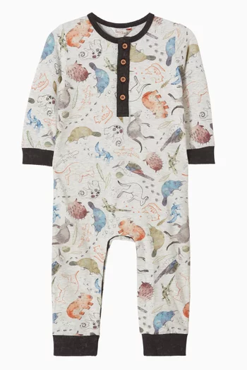 Baby Boy Outback Adventure Romper in Stretch Cotton