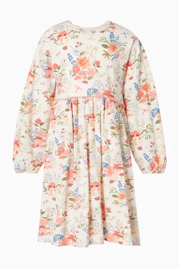 Wild Garden Printed Dress in Organic Cotton