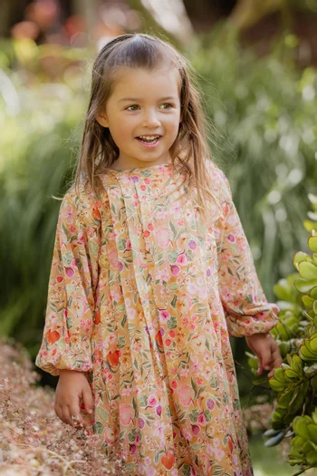 Junior Girl Orchard Bloom Dress in Cotton-blend