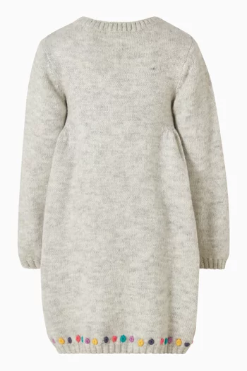 Junior Girl Winter Vacay Hand Embroidered Knitted Dress