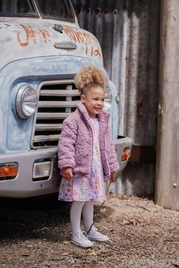 Baby Girl Winter Vacay Coat in Sherpa
