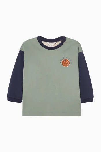 Baby Boy Wild Side Basketball T-shirt in Cotton