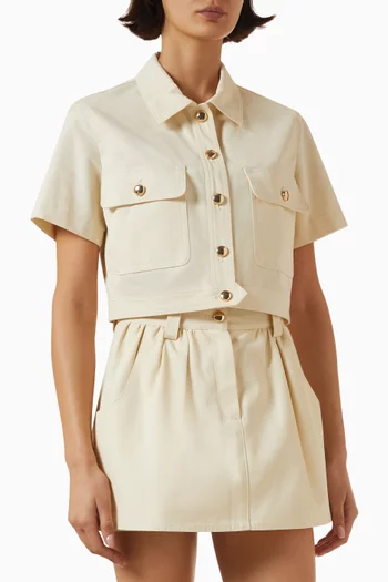 Crop Jacket in Cotton