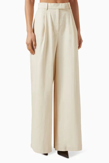 Wide-leg Pants in Tencel Blend