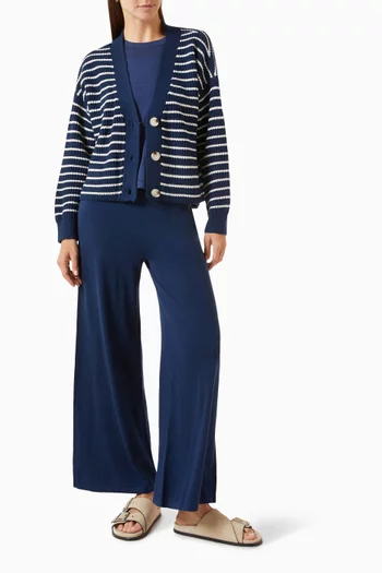 Coastal Stripe Cardigan in Cotton