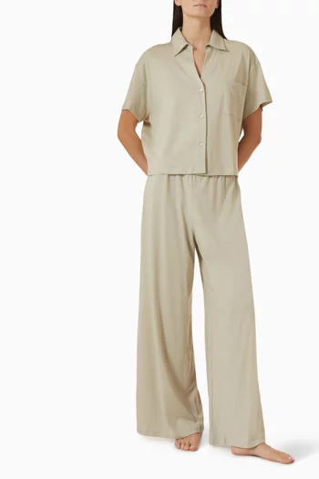 Short Sleeve & Pant PJ Set in Organic Pima Cotton
