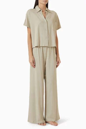 Short Sleeve & Pant PJ Set in Organic Pima Cotton