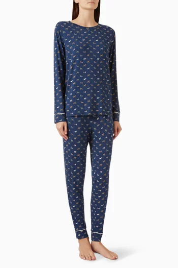 Gisele Printed Crewneck Pyjama Set in TENCEL™ Modal