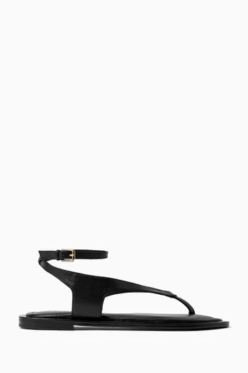 Sabine Sandal Flats in Leather