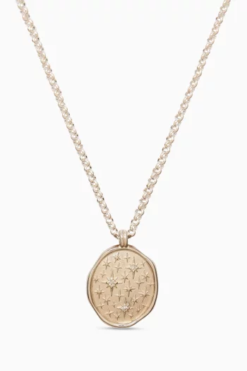 Diamond Starry Sky Talisman Necklace in Gold Vermeil