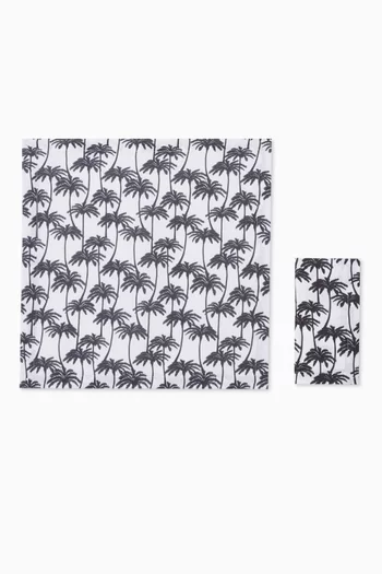 Border Embroidered Napkins in Linen