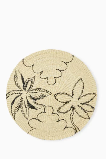 Palmas Round Placemat in Straw