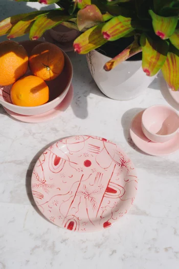 Trazos Sicilia Dinner Plate in Ceramic