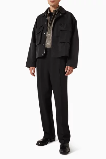 Pilot Jacket in Silk-nylon
