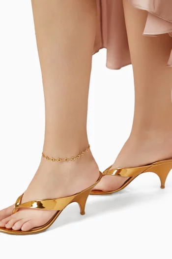 Star Anklet in Gold-plated Brass