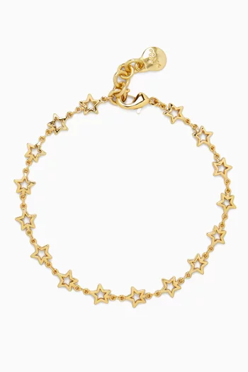Star Anklet in Gold-plated Brass