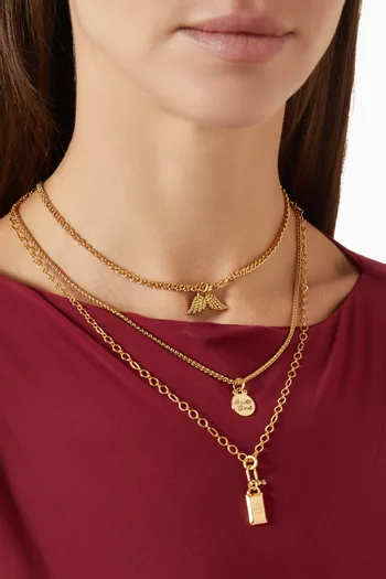Soul Multi Chain Necklace in Gold-plated Brass