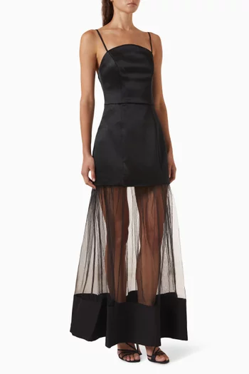 Marcella Strapless Gown in Princess Satin
