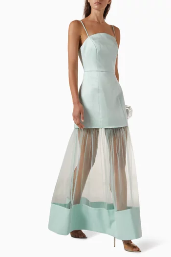 Marcella Strapless Gown in Princess Satin