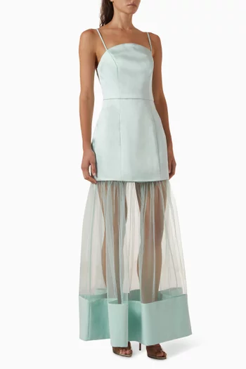 Marcella Strapless Gown in Princess Satin