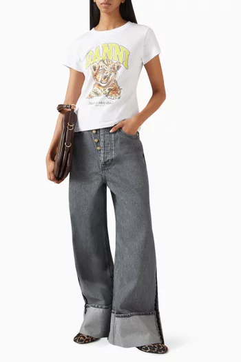 Graphic-print T-shirt in Cotton
