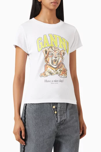 Graphic-print T-shirt in Cotton