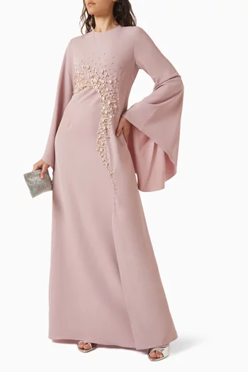 فستان سهرة ميرييل مزين بتطريزات