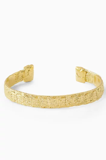 Labyrinth Adjustable Bangle in Gold-plated Metal