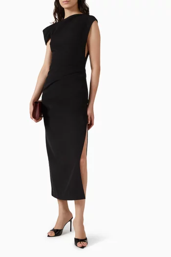 The Blair Midi Dress in Crepe