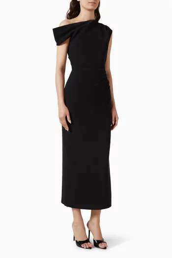 The Blair Midi Dress in Crepe
