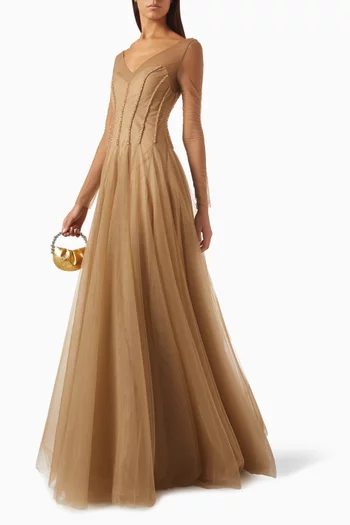 Bead-embellished Gown
