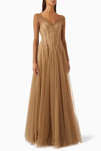Bead-embellished Gown