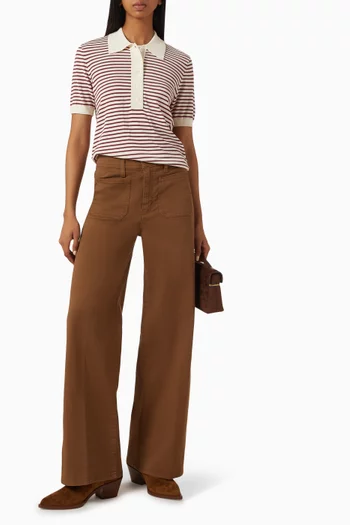 The Graduate Striped Polo Top