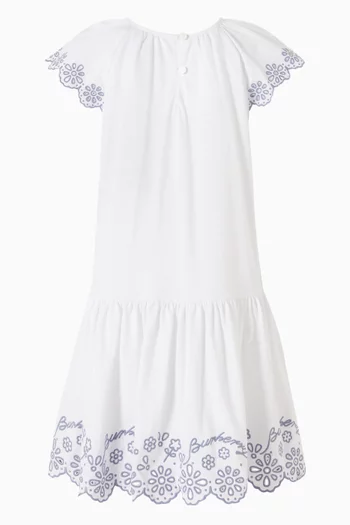 Embroidered Dress in Cotton