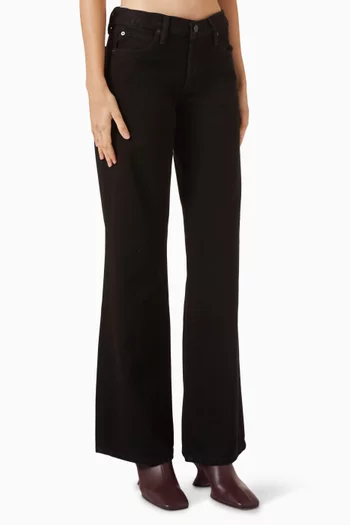 The Gray Low-rise Flared Jeans in Denim
