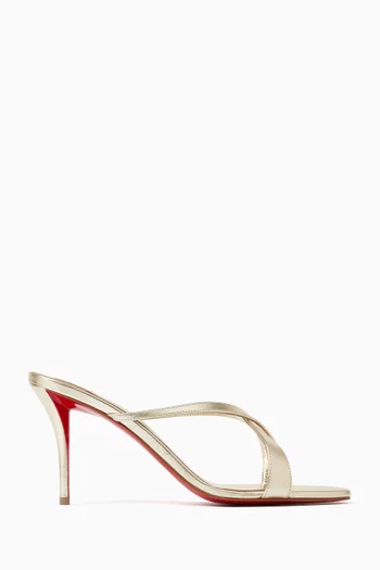 Mulazee 80 Sandals in Laminated Nappa Leather