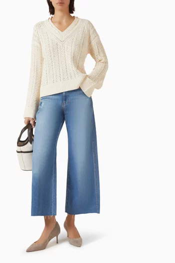 Deveraux Pointelle Sweater in Cotton-blend