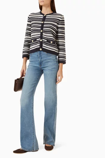 Bellingham Cardigan in Pointelle-knit