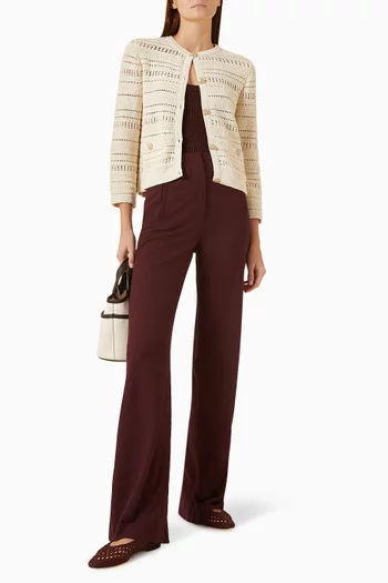 Bellingham Cardigan in Pointelle-knit