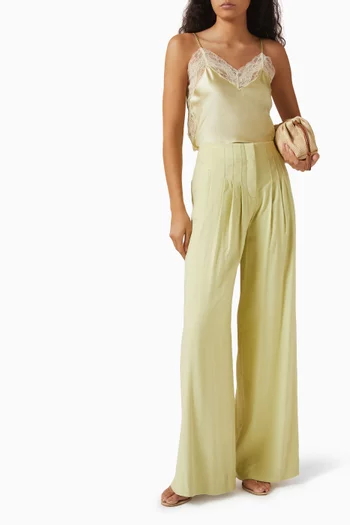 Johanan Lace-trim Top in Silk Blend