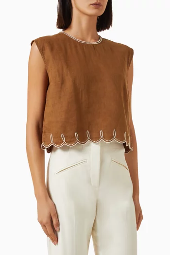 Kessan Top in Linen