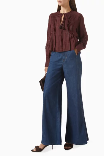 Sawyer Self-Tie Top in Ramie