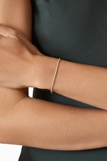 Tennis Chain Bracelet in 18kt Gold Plated Brass