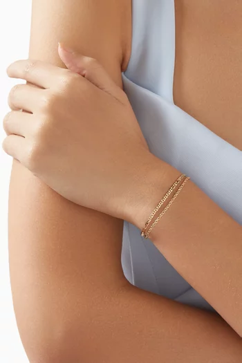 Illusion Duo Bracelet in 18kt Gold-plated Brass
