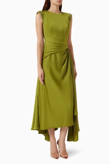 Beaded Asymmetrical Gown