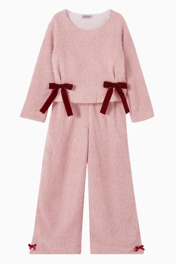 بنطال منسوج بعقد