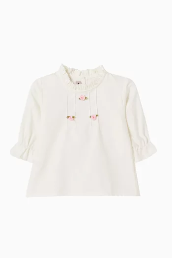 Rose-detail Blouse
