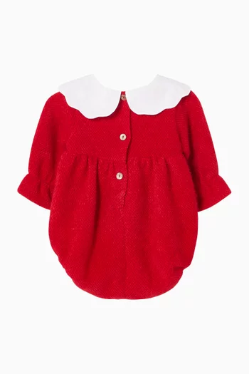 Bow-appliqué Romper