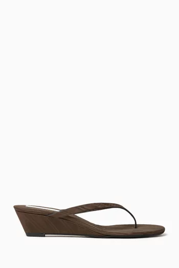 Scala Wedge Mules in Moire