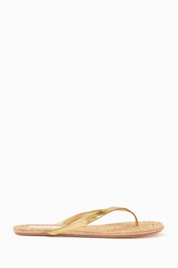Palma Flip Flops in Eel Leather